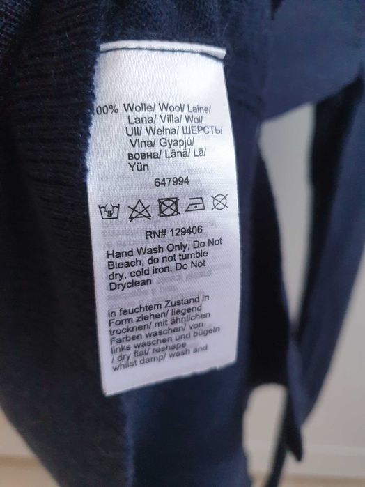 Granatowy sweter 100% wełna BPC Collection 36 38