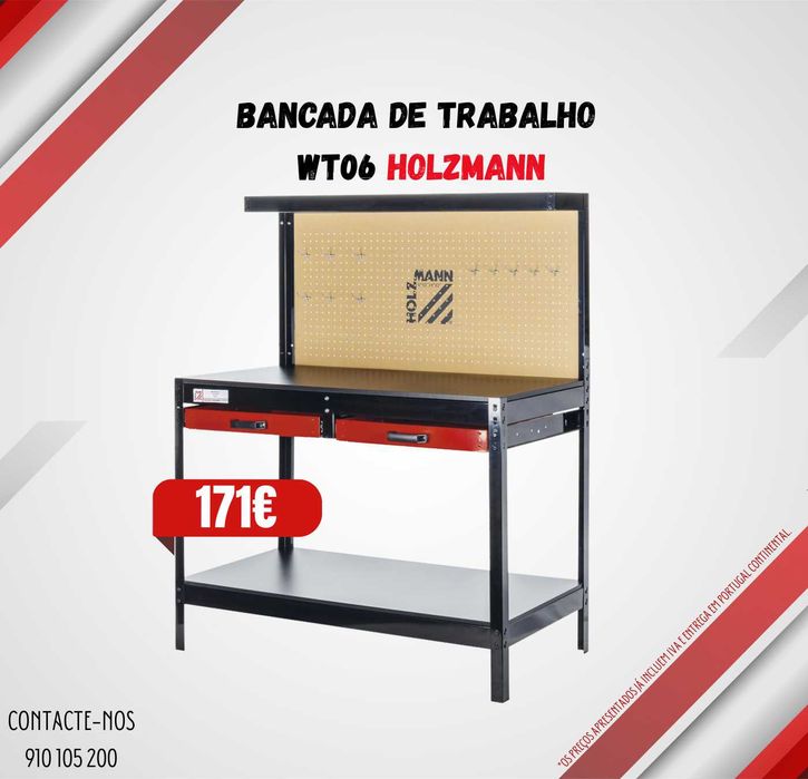 Bancada Banca de trabalho HOLZMANN 1200 mm capac. 100 Kg JL20