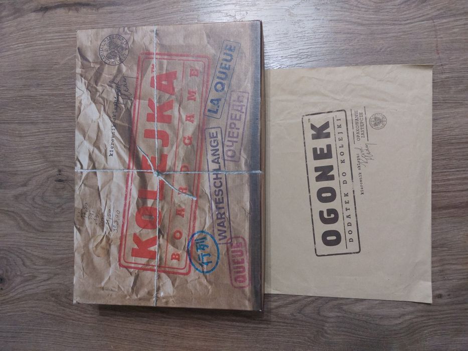 Gra planszowa Kolejka + dodatek  Ogonek