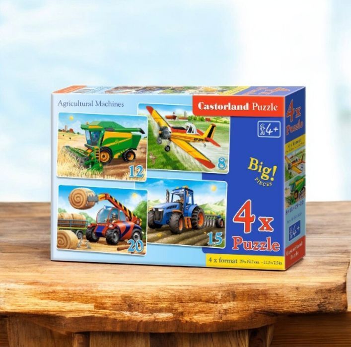 Nowe puzzle Castorland 4w1 Maszyny rolnicze