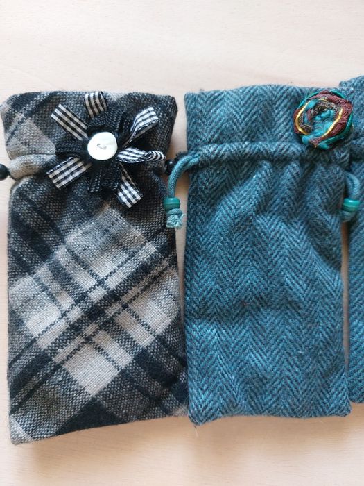 Conj. de 11 saquinhos em tecido