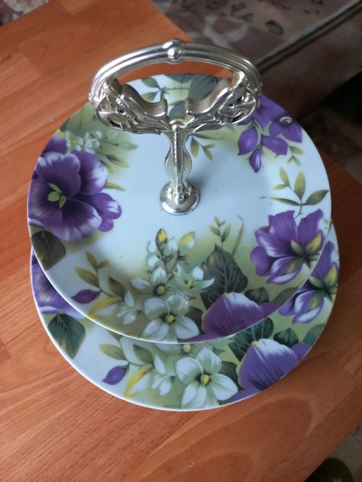 Блюдо 2-х ярусное Helios для фруктов, кексов, канфет, мафинов и др.