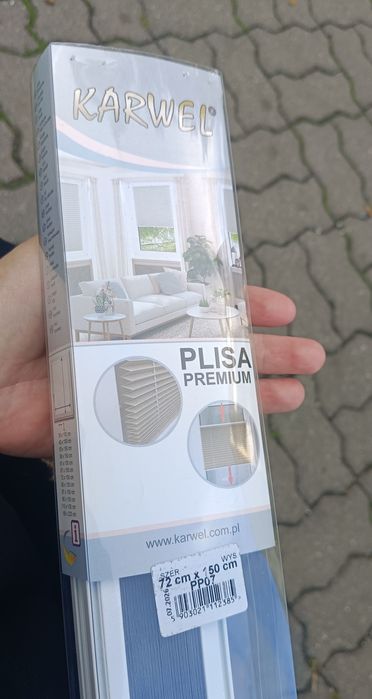 Ciemno szara,roleta plisy
