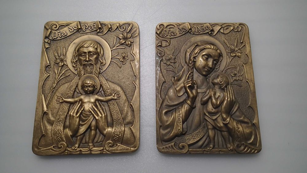 Placa em Bronze  do dia do Pai/Mãe