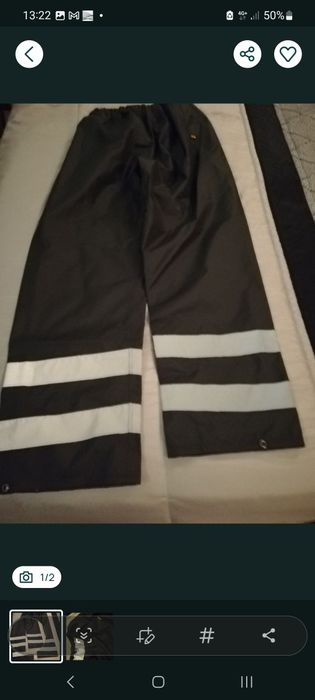 4 pares de calças de trabalho com refletores cinza 3-46-1-44