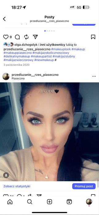 Profesjonalne przedluzanie rzes