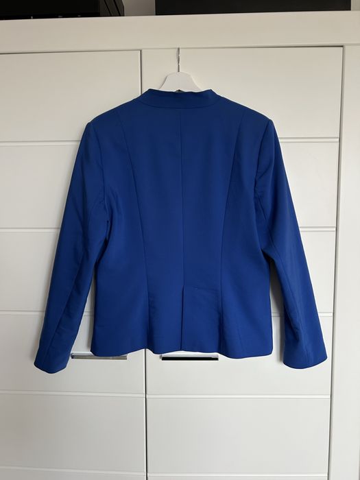 Niebieska kobaltowa elegancka marynarka żakiet Camaieu 40