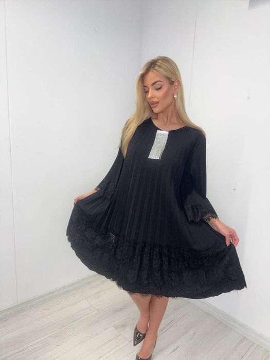 Piękna sukienka plisowana dwa kolory paparazzi fashion