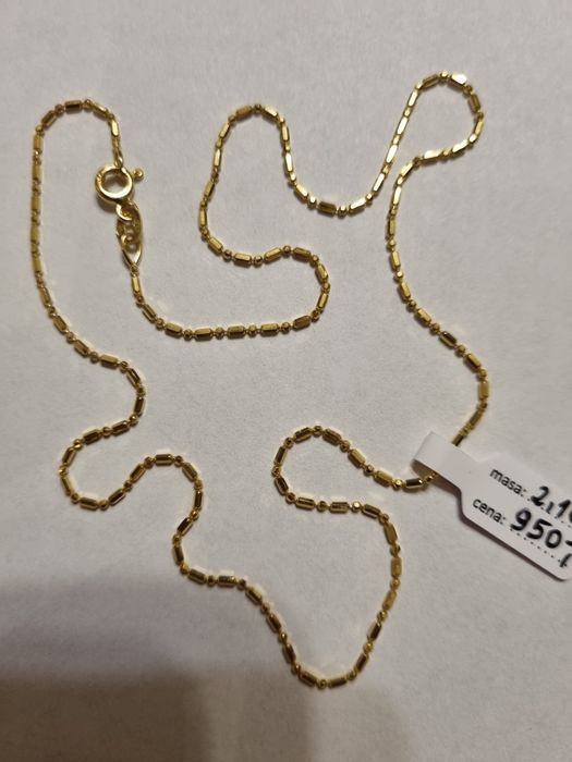 złoty łańcuszek   42 cm  pr.585