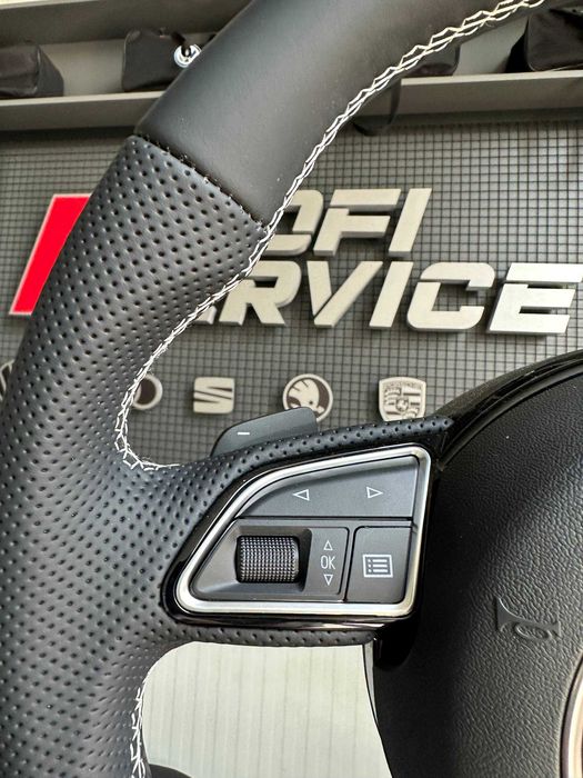 Кермо Audi S-Line Flat Bottom 2008–2016 | Перфорована шкіра | Підігрів | Нове