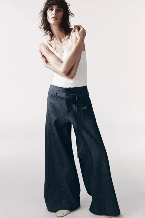 %% Spodnie z szerokimi nogawkami ZARA