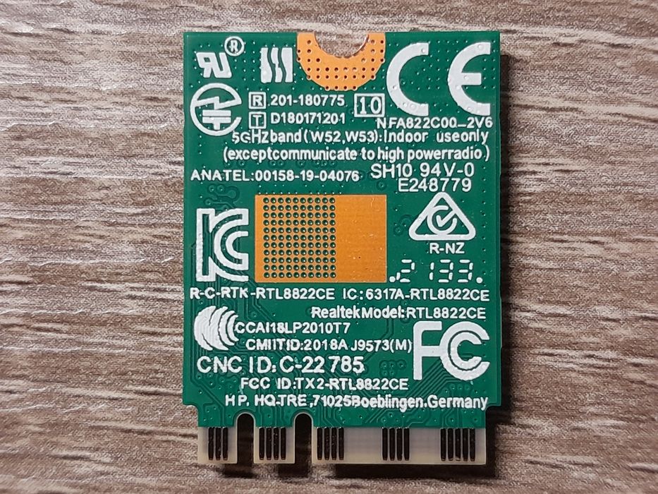 M*t様 RTL8822CE HP Wi-Fi + BT модуль Realtek RTL8822CE от HP, м.Лукьяновская: 122 грн
