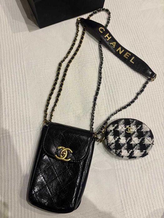 Chanel torebka etui kosmetyczka czarna