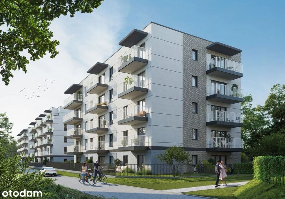 2-pokojowe mieszkanie 44m2 + ogródek Bezpośrednio
