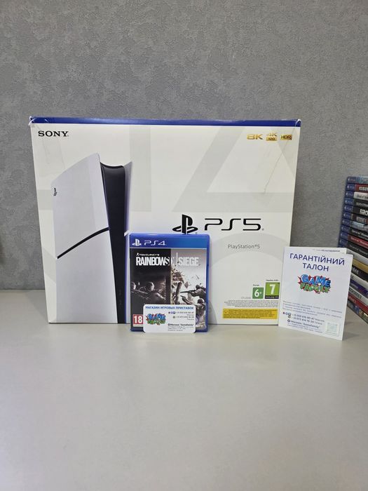 Sony Playstation 5 Ps5 Ps Slim Model CFI2008 CFI-2008 CFI 2008 Blu-Ray Blu Ray Edition 12 Місяців Гарантії Магазин + Rainbow Six Siege