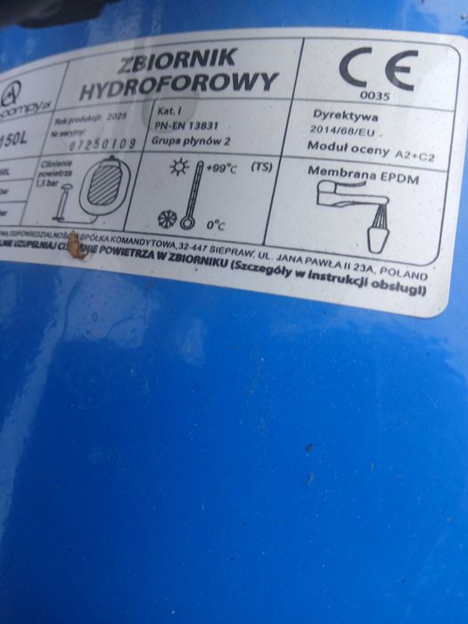 Pompa inox 1.3kw hydrofor 150l