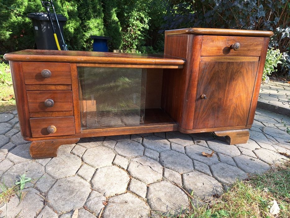 Stara toaletka bez lustra. Szafka do przedpokoju. PRL.