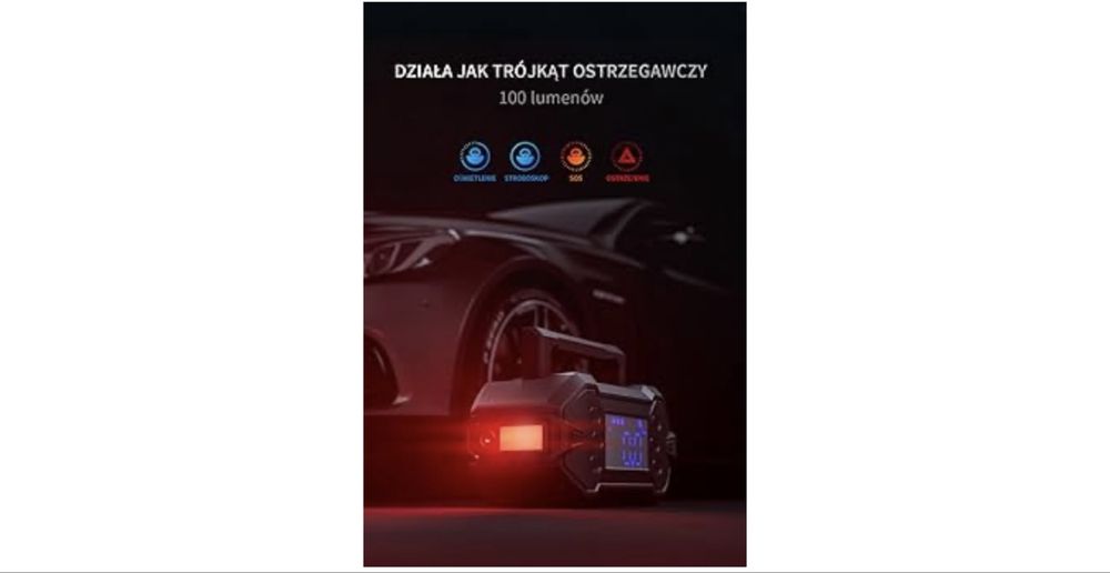 Rozruchowy Powerbank 3000A z Kompresorem Diesel i benzyna do 8.0L