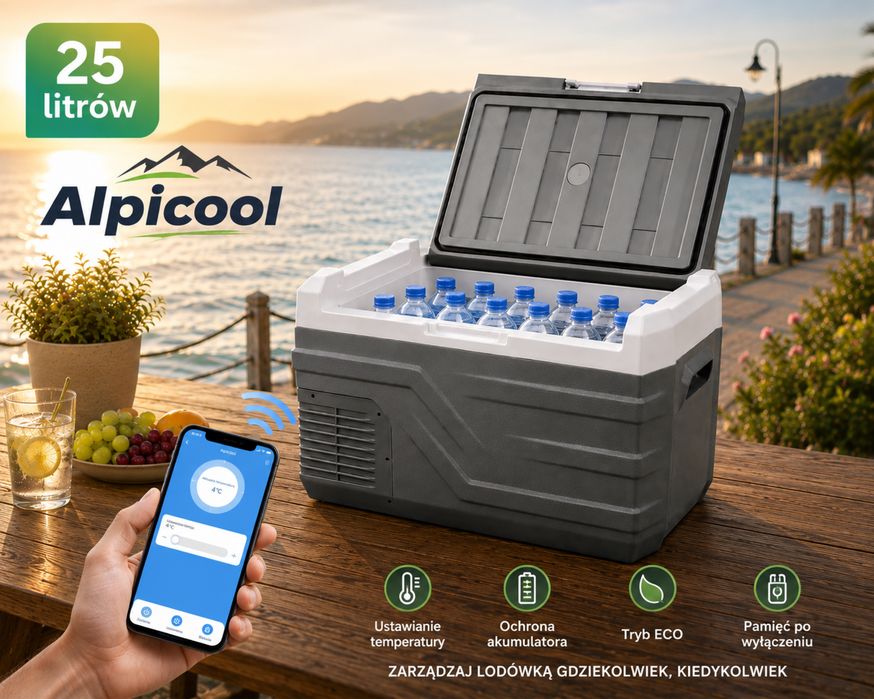 Lodówka kompresorowa Alpicool NL30 -20*C 25L,Bluetooth,turystyczna,samochodowa.