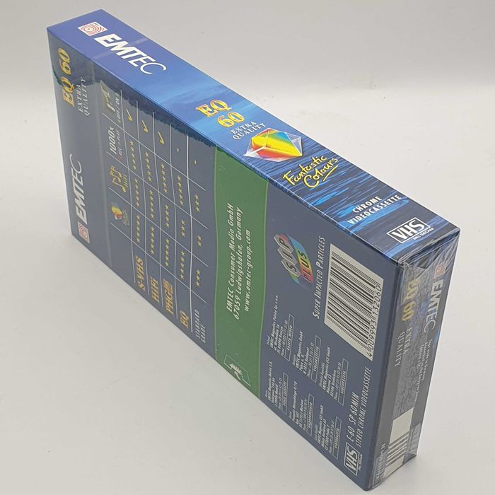 Casette VHS EMTEC EQ60 Cores Fantásticas