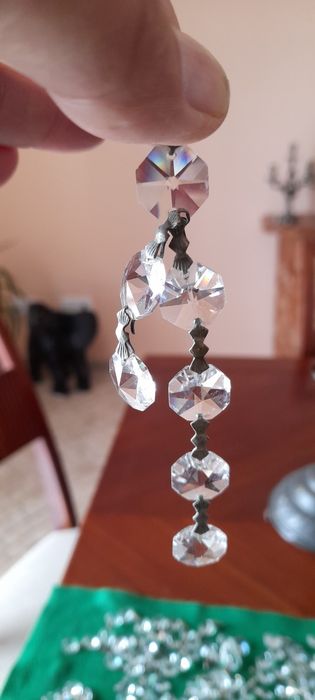 Pendentes octogonais cristal puro