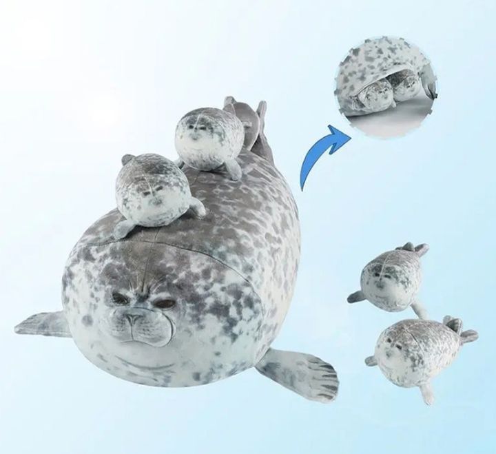 М'які іграшкі-подушки, тюлені, кіт, пес