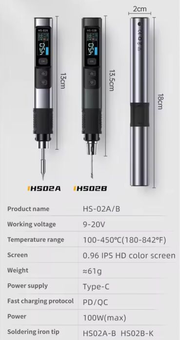Паяльник FNIRCI HS-02 полный комплект
