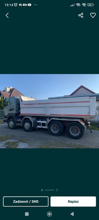 Usługi transportowe wywrotki 20t oraz 4t