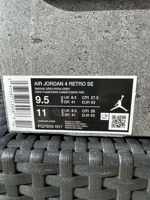 Jordan 4 Retro Paris Olympics Wet Cement