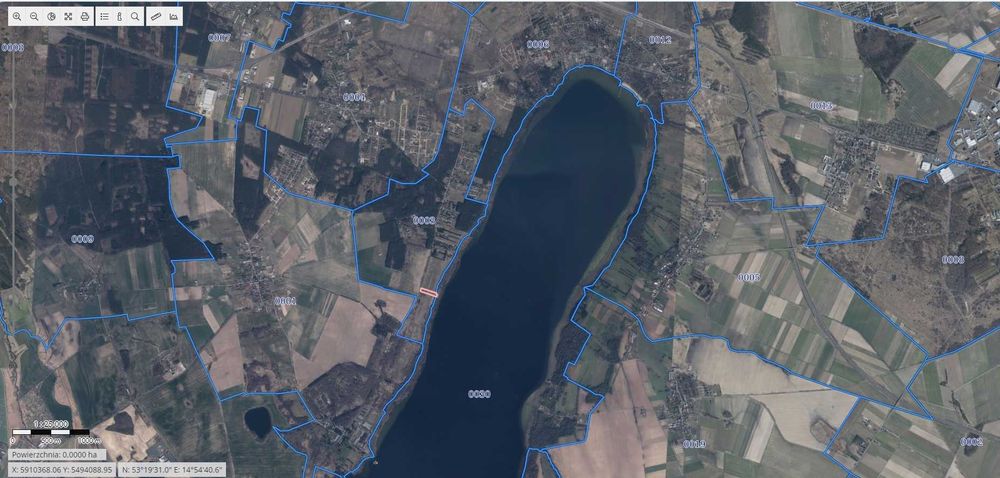 działka Jęczydół z linią brzegową jeziora Miedwie pow. 0.9720 ha - Widok 3