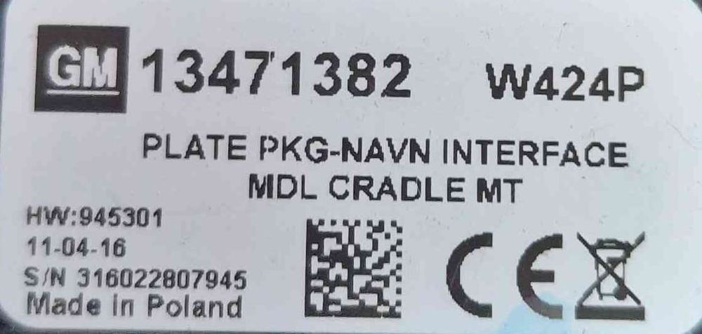 Módulo Eletrónico 13471382 - OPEL ASTRA K