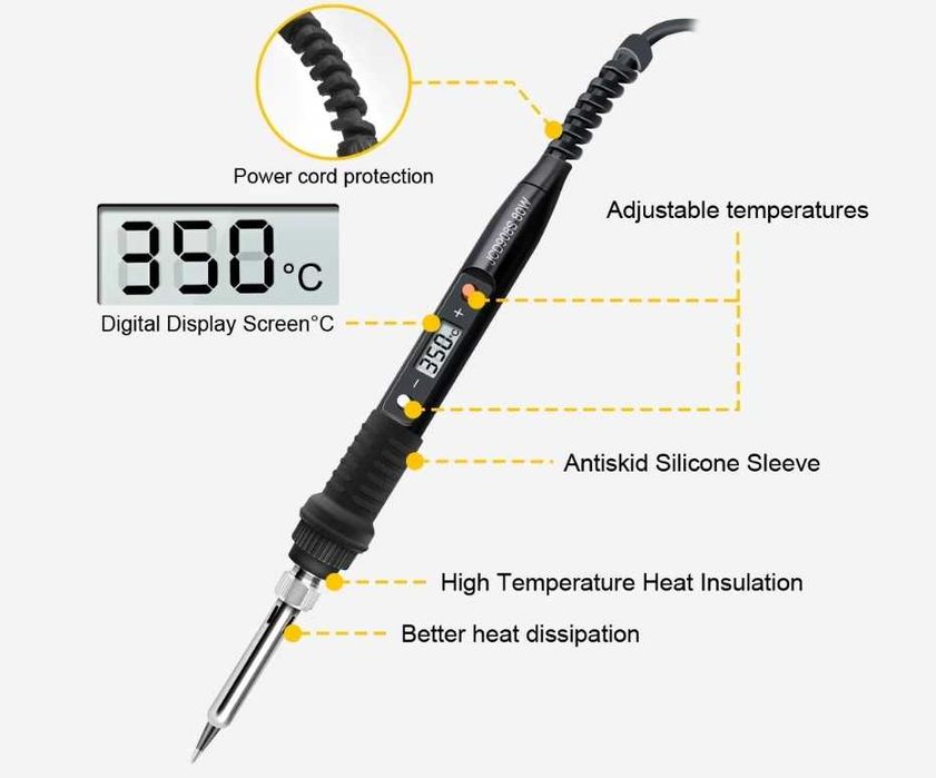 Паяльник JCD 908S 80 Вт 220 В с регулировкой температуры.