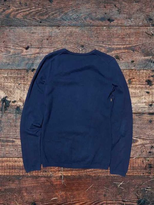 Ładny sweter damski w serek Tommy Hilfiger S Logo haft