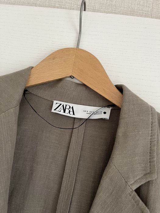 Marynarka lniana len Zara