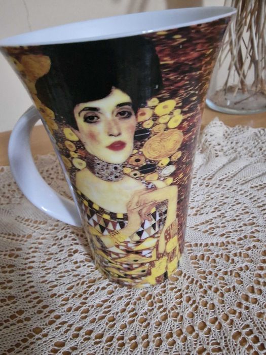 Kubek - złota Adela Carmani Gustawa KLIMT 500ml-NOWY