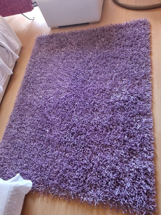Tapete lilás com pêlo alto 130x180cm