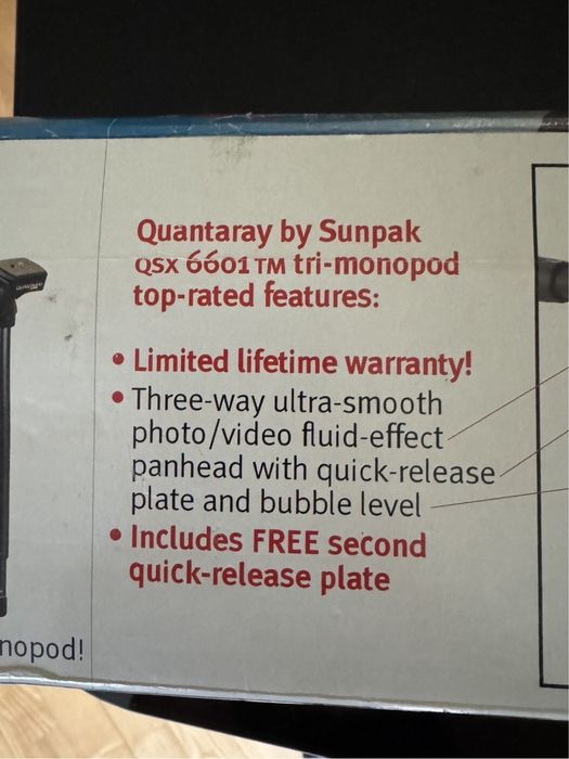 Триповерховий штатив Quantaray QSX-6601™