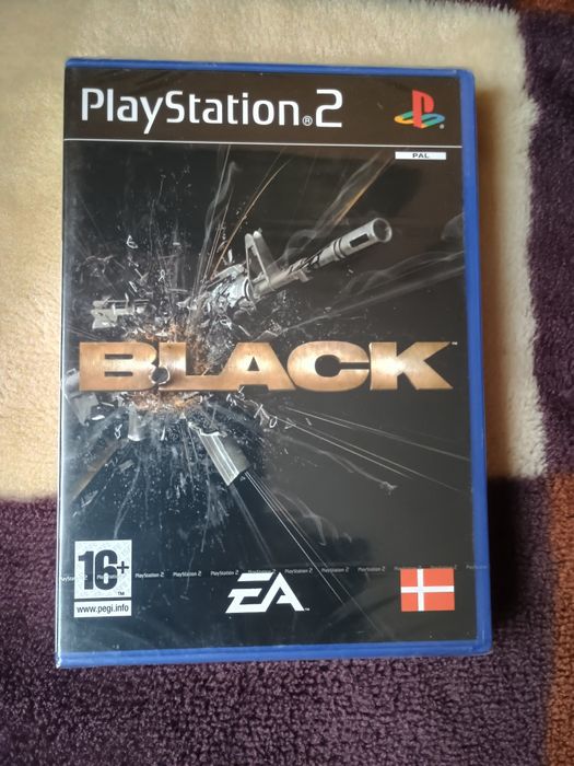 Black PlayStation 2 NOWA w FOLII
