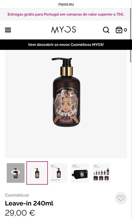 Leave-in/ finalizador da MYOS