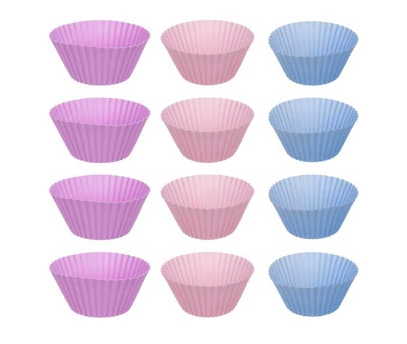 Forma do pieczenia muffinek babeczki blacha + 12 silikonowych foremek