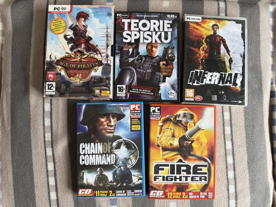 Zestaw gier PC – Age of Pirates, Infernal, Chain of Command i inne
