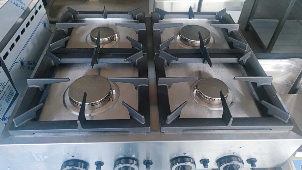 Fogão a gás 4 queimadores industrial para restaurante