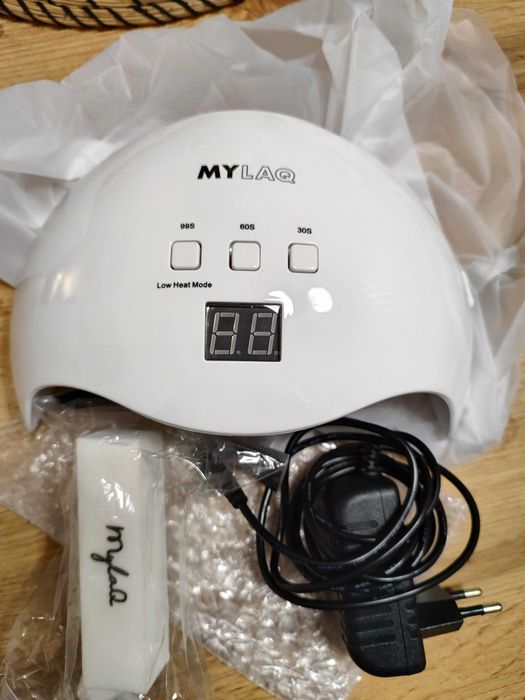 MyLaq Lampa do paznokci Led 18W/36W LCD Display+ lakiery 2szt