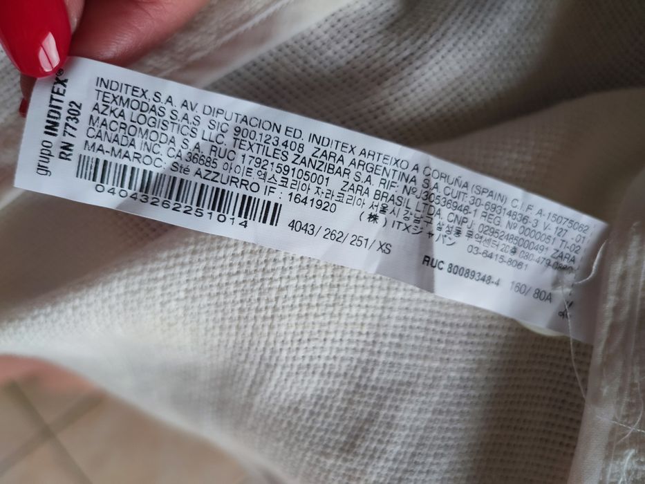 Narzutka lniana Zara XS