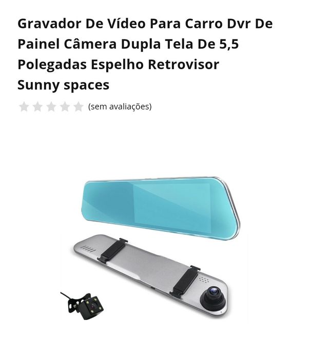 Espelho retrovisor com DVR para carro