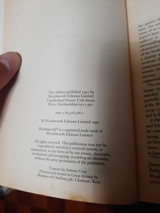 James Joyce – A Portrait of the Artist as a Young Man