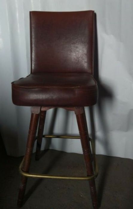 Стулья барные кожаные деревянные