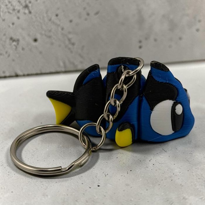 Brelok Rybka Dory 3D do Kluczy – Bajkowy Gadżet Prezentowy Handmade