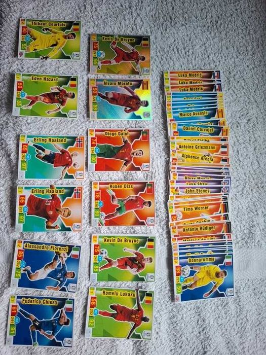Lote Cartas Topps Match Attax Euro Mundial Estrelas e Brilhantes