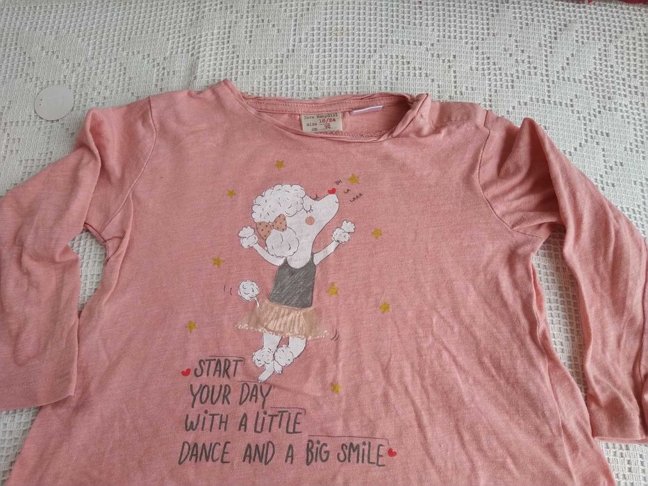 Blusa cor de rosa - Zara - 18 - 24 meses - 92 cm